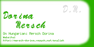 dorina mersch business card